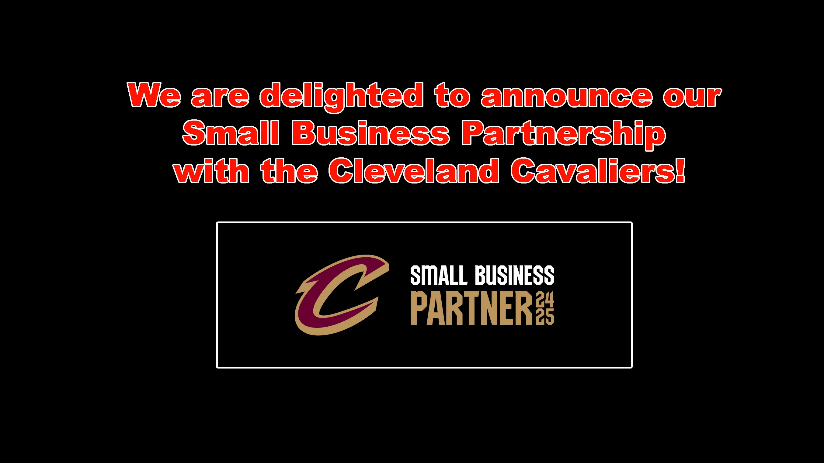 image of the announcement of Tecmark is being proud to become a small partner with the Cavs